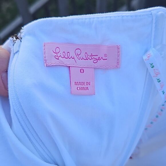 Lilly Pulitzer Avaline Doodle Bug Daisy floral strapless dress size 0 - Picture 5 of 8